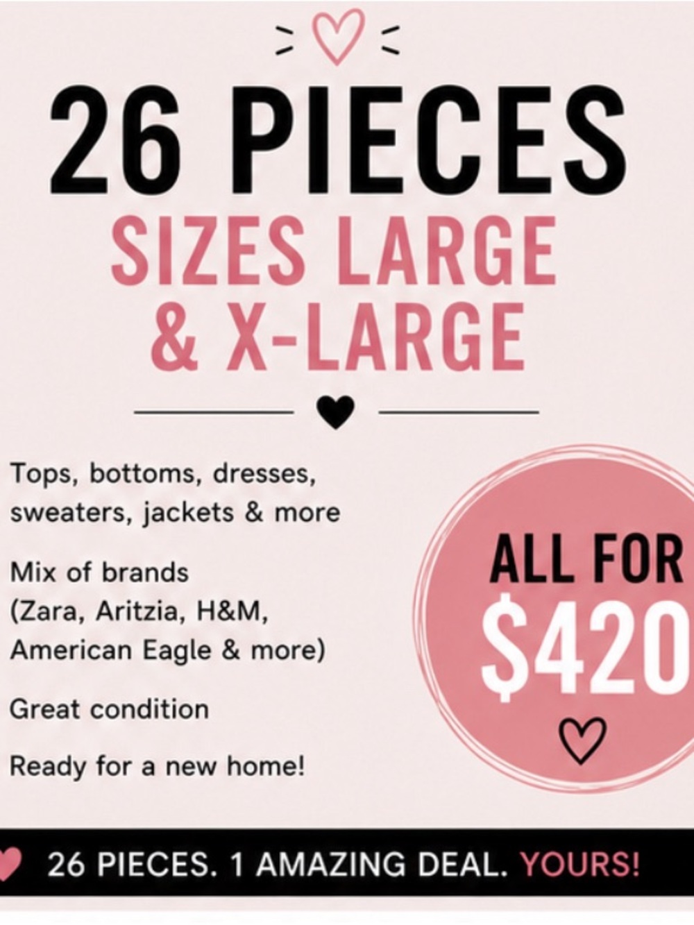 26 Piece Clothing Bundle 💕 L/XL | Trendy Closet Cleanout $420